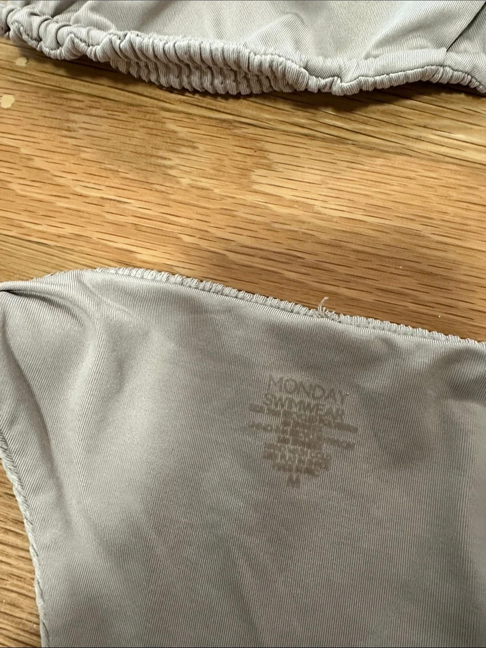 Monday swimwear - Palma Top and bottom - Oat Crinkle - Oat Crinkle / M × 1